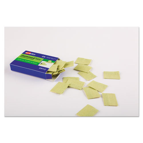 Gummed Reinforced Index Tabs, 1-5-cut Tabs, Olive Green, 1" Wide, 50-pack