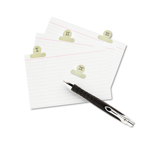 Gummed Reinforced Index Tabs, 1-12-cut Tabs, Olive Green, 0.5" Wide, 25-pack
