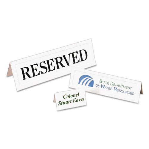 Large Embossed Tent Card, Ivory, 3 1-2 X 11, 1 Card-sheet, 50-box