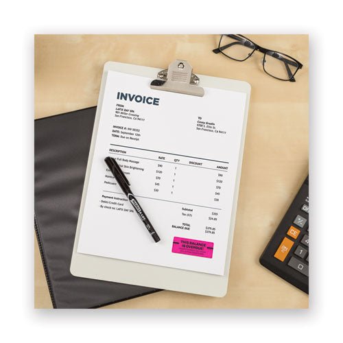 High-visibility Permanent Laser Id Labels, 1 X 2 5-8, Neon Magenta, 750-pack