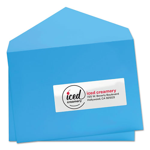Glossy White Easy Peel Mailing Labels W- Sure Feed Technology, Laser Printers, 1 X 2.63, White, 30-sheet, 25 Sheets-pack