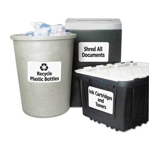 Durable Permanent Id Labels With Trueblock Technology, Laser Printers, 5 X 8.13, White, 2-sheet, 50 Sheets-pack