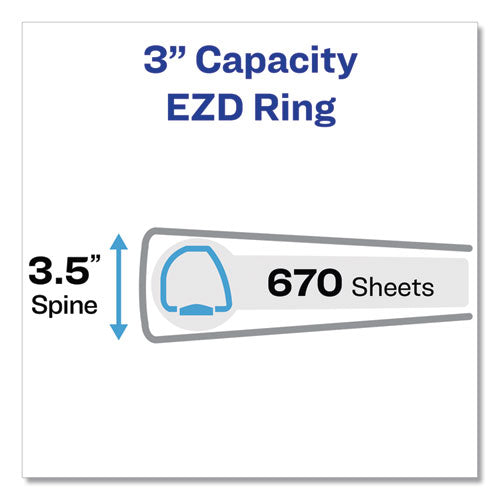 Framed View Heavy-duty Binders, 3 Rings, 3" Capacity, 11 X 8.5, White