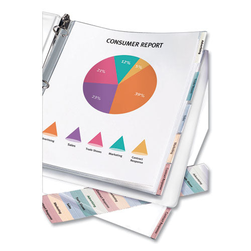 Protect 'n Tab Top-load Clear Sheet Protectors W-five Tabs, Letter