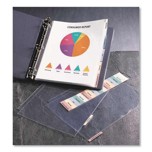 Protect 'n Tab Top-load Clear Sheet Protectors W-five Tabs, Letter