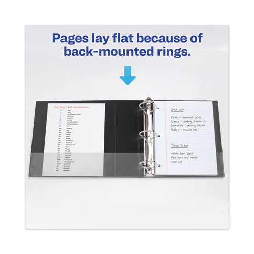 Heavy-duty View Binder With Durahinge And Locking One Touch Ezd Rings, 3 Rings, 5" Capacity, 11 X 8.5, Black
