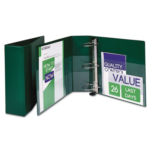 Heavy-duty Non-view Binder With Durahinge And Locking One Touch Ezd Rings, 3 Rings, 4" Capacity, 11 X 8.5, Green