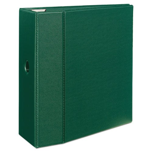 Heavy-duty Non-view Binder With Durahinge, Locking One Touch Ezd Rings And Thumb Notch, 3 Rings, 5" Capacity, 11 X 8.5, Green
