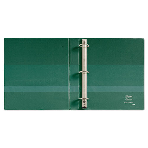 Heavy-duty Non-view Binder With Durahinge And One Touch Ezd Rings, 3 Rings, 1" Capacity, 11 X 8.5, Green