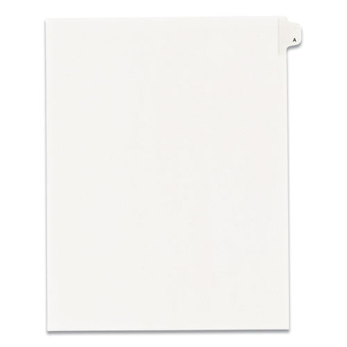 Preprinted Legal Exhibit Side Tab Index Dividers, Allstate Style, 26-tab, A, 11 X 8.5, White, 25-pack