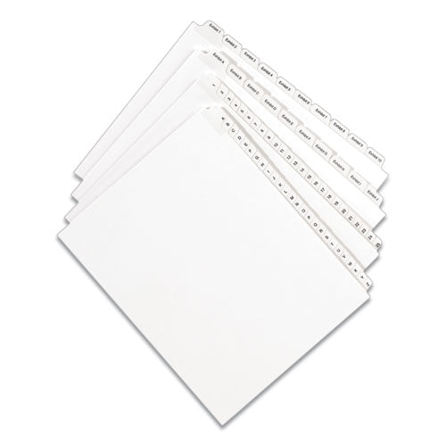 Preprinted Legal Exhibit Side Tab Index Dividers, Allstate Style, 26-tab, B, 11 X 8.5, White, 25-pack