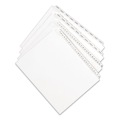 Preprinted Legal Exhibit Side Tab Index Dividers, Allstate Style, 26-tab, E, 11 X 8.5, White, 25-pack