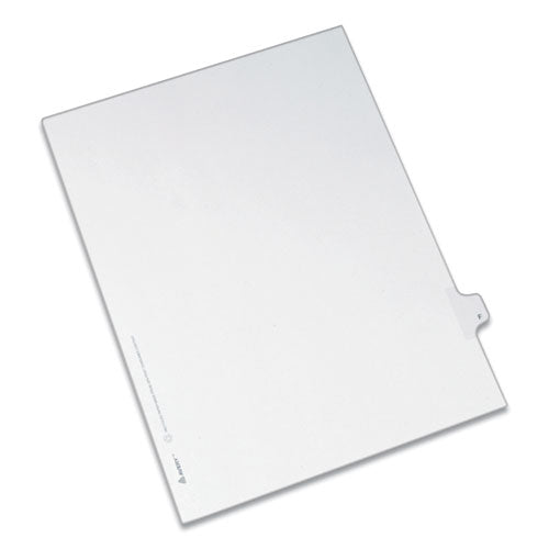 Preprinted Legal Exhibit Side Tab Index Dividers, Allstate Style, 26-tab, F, 11 X 8.5, White, 25-pack