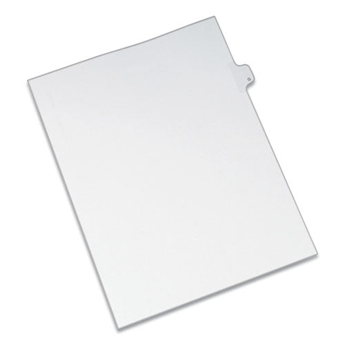 Preprinted Legal Exhibit Side Tab Index Dividers, Allstate Style, 26-tab, G, 11 X 8.5, White, 25-pack