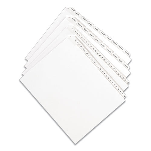 Preprinted Legal Exhibit Side Tab Index Dividers, Allstate Style, 26-tab, K, 11 X 8.5, White, 25-pack