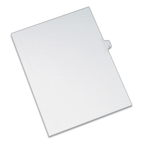 Preprinted Legal Exhibit Side Tab Index Dividers, Allstate Style, 26-tab, K, 11 X 8.5, White, 25-pack