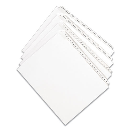 Preprinted Legal Exhibit Side Tab Index Dividers, Allstate Style, 26-tab, O, 11 X 8.5, White, 25-pack