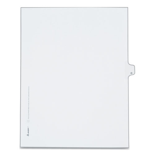 Preprinted Legal Exhibit Side Tab Index Dividers, Allstate Style, 26-tab, O, 11 X 8.5, White, 25-pack