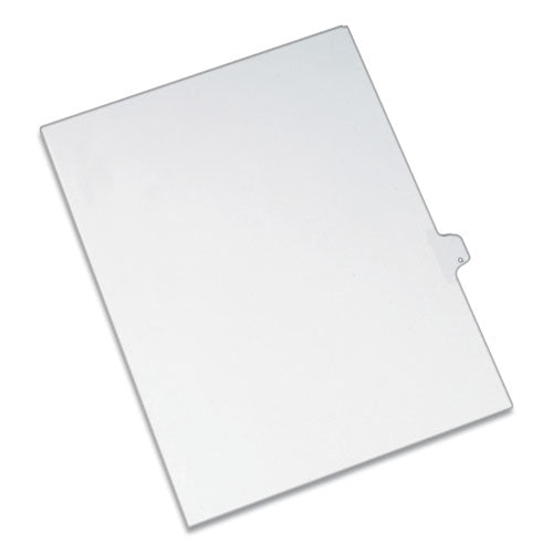 Preprinted Legal Exhibit Side Tab Index Dividers, Allstate Style, 26-tab, Q, 11 X 8.5, White, 25-pack
