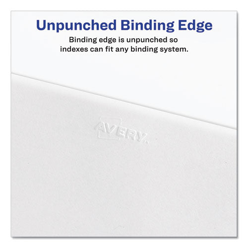 Preprinted Legal Exhibit Side Tab Index Dividers, Allstate Style, 26-tab, W, 11 X 8.5, White, 25-pack