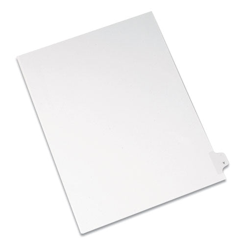 Preprinted Legal Exhibit Side Tab Index Dividers, Allstate Style, 26-tab, Y, 11 X 8.5, White, 25-pack