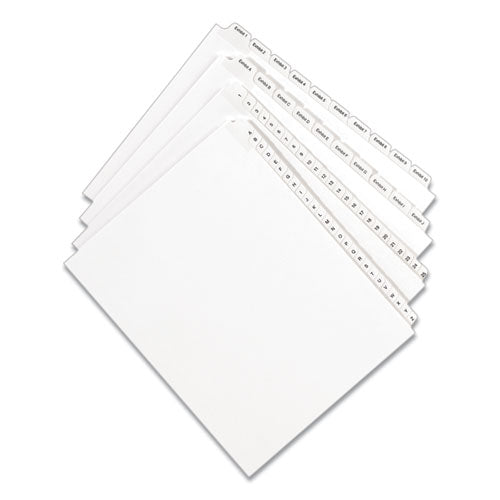 Preprinted Legal Exhibit Side Tab Index Dividers, Allstate Style, 25-tab, 251 To 275, 11 X 8.5, White, 1 Set