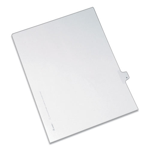 Preprinted Legal Exhibit Side Tab Index Dividers, Allstate Style, 10-tab, 8, 11 X 8.5, White, 25-pack