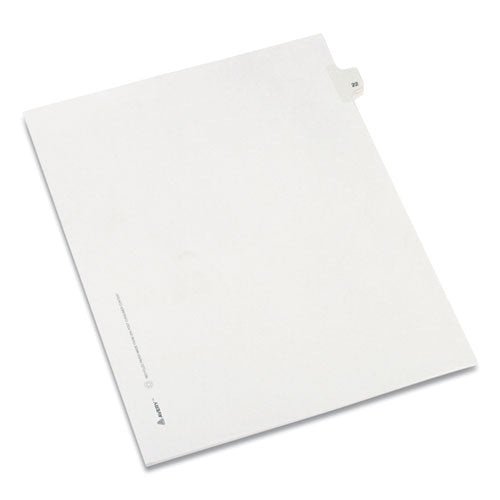 Preprinted Legal Exhibit Side Tab Index Dividers, Allstate Style, 10-tab, 22, 11 X 8.5, White, 25-pack