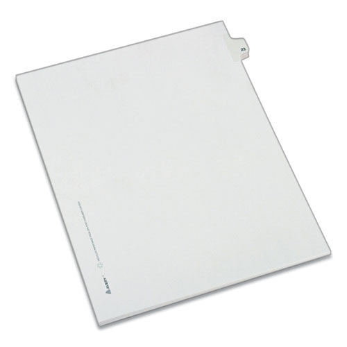 Preprinted Legal Exhibit Side Tab Index Dividers, Allstate Style, 10-tab, 23, 11 X 8.5, White, 25-pack