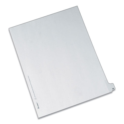 Preprinted Legal Exhibit Side Tab Index Dividers, Allstate Style, 10-tab, 26, 11 X 8.5, White, 25-pack