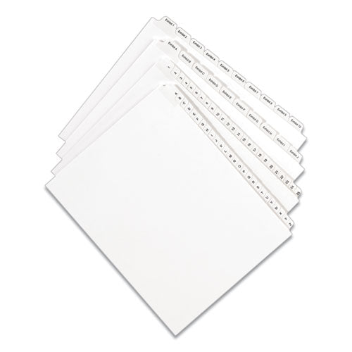Preprinted Legal Exhibit Side Tab Index Dividers, Allstate Style, 10-tab, 27, 11 X 8.5, White, 25-pack