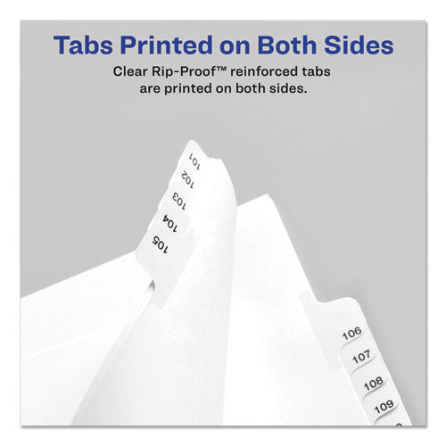 Preprinted Legal Exhibit Side Tab Index Dividers, Allstate Style, 10-tab, 28, 11 X 8.5, White, 25-pack