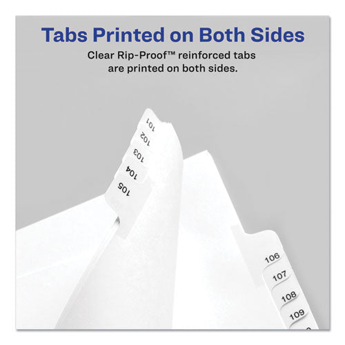 Preprinted Legal Exhibit Side Tab Index Dividers, Allstate Style, 10-tab, 30, 11 X 8.5, White, 25-pack