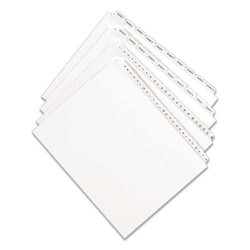 Preprinted Legal Exhibit Side Tab Index Dividers, Allstate Style, 10-tab, 39, 11 X 8.5, White, 25-pack