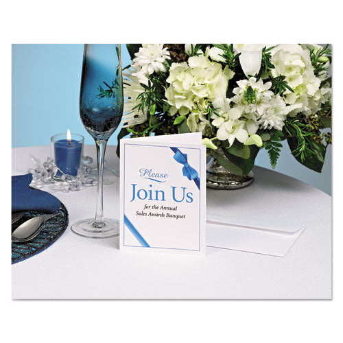Note Cards For Inkjet Printers, 4 1-4 X 5 1-2, Matte White, 60-pack W-envelopes