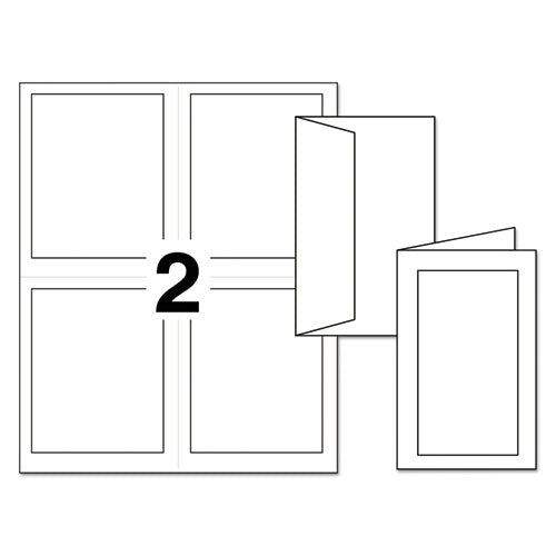 Embossed Note Cards, Inkjet, 4 1-4 X 5 1-2, Matte Ivory, 60-pk W-envelopes