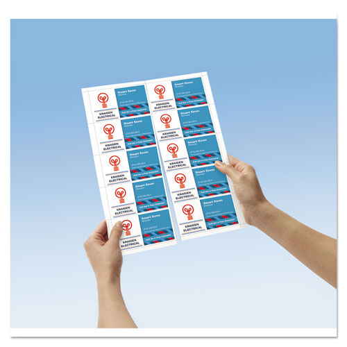 Magnetic Business Cards, 2 X 3 1-2, White, 10-sheet, 30-pack