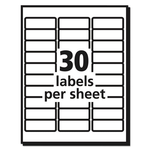 Matte Clear Easy Peel Mailing Labels W- Sure Feed Technology, Inkjet Printers, 1 X 2.63, Clear, 30-sheet, 25 Sheets-pack