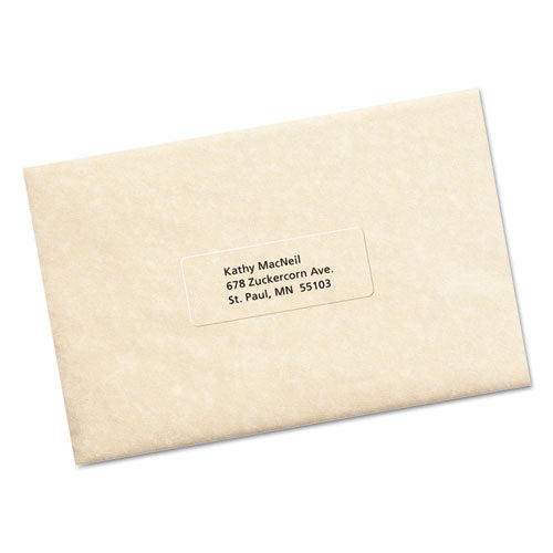 Matte Clear Easy Peel Mailing Labels W- Sure Feed Technology, Inkjet Printers, 1 X 2.63, Clear, 30-sheet, 25 Sheets-pack