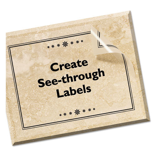 Matte Clear Shipping Labels, Inkjet Printers, 8.5 X 11, Clear, 25-pack