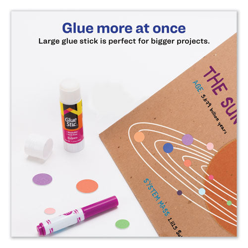 Permanent Glue Stic Value Pack, 1.27 Oz, Applies White, Dries Clear, 6-pack