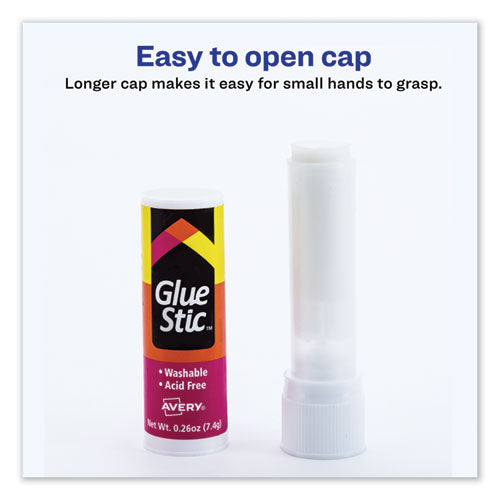 Permanent Glue Stic Value Pack, 0.26 Oz, Applies White, Dries Clear, 18-pack