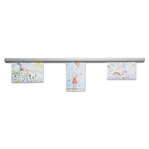 Grip-a-strip Display Rail, 96 X 1 1-2, Aluminum Finish