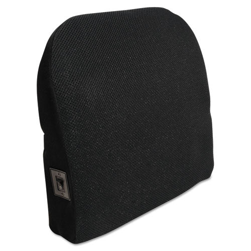 Memory Foam Massage Lumbar Cushion, 12.75w X 3.75d X 12h, Black