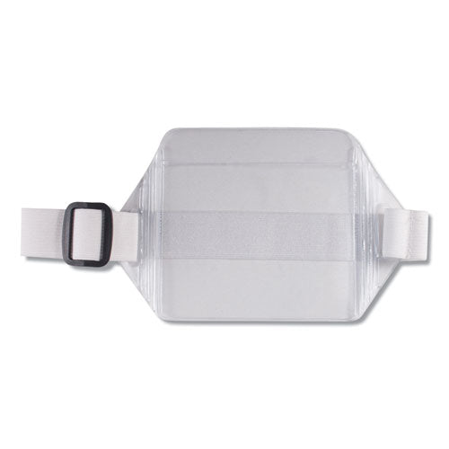 Horizontal Arm Badge Holder, 5.5 X 3.88, Clear-white. 12-box