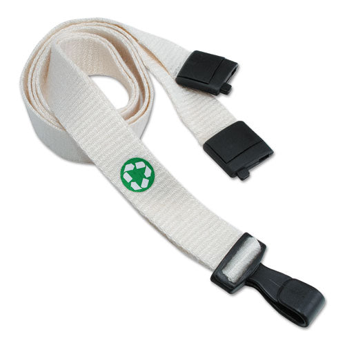 Earth-friendly Lanyard, J-hook Style, 36" Long, Blue, 10-pack