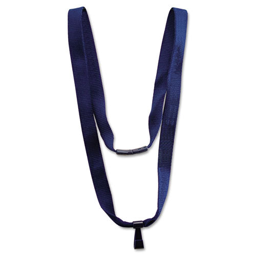 Earth-friendly Lanyard, J-hook Style, 36" Long, Blue, 10-pack