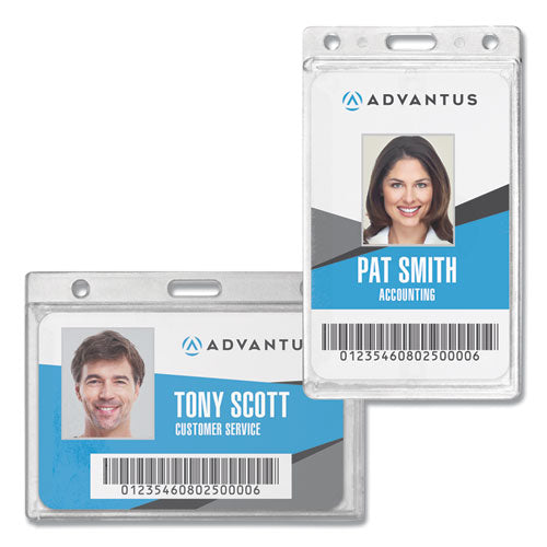 Frosted Rigid Badge Holder, 2.5 X 4.13, Clear, Vertical, 25-box