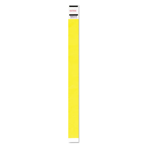 Crowd Management Wristband, Sequential Numbers, 9 3-4 X 3-4, Neon Yellow,500-pk