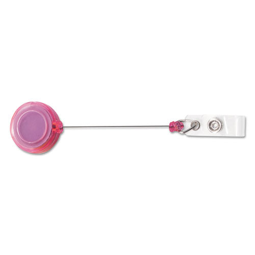 Deluxe Retractable Id Card Reel, 30" Extension, Assorted Colors, 20-pack